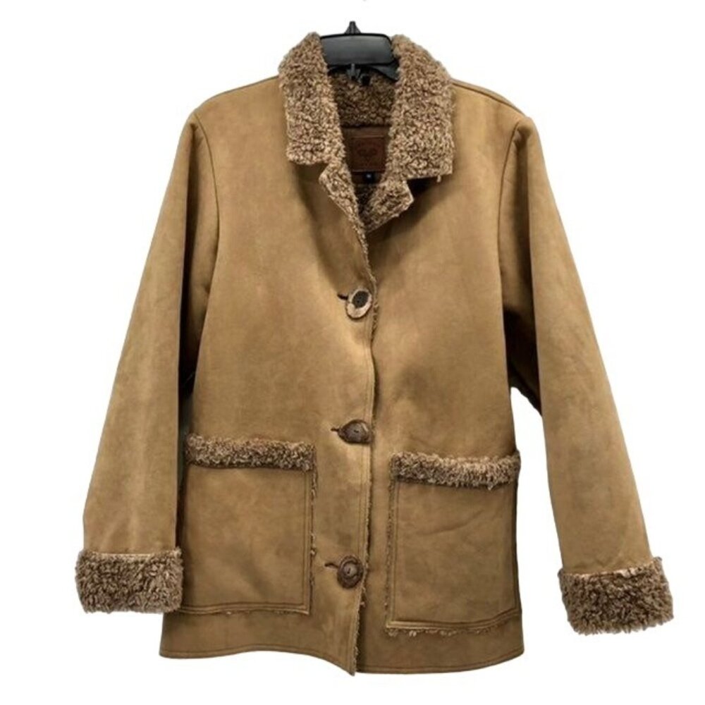 Wooly Bully Wear Jacket Womens M Used Tan Lined Handmade Colorado